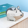Personalised Silver Plated Piggy Bank - Shop Money Boxes At Gift Moments - 2
