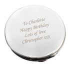 Personalised Silver Round Compact Mirror - Shop Compact Mirrors At Gift Moments - 6