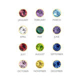 Personalised Silver Star Birthstone Crystal Necklaces: 2 - Necklaces By Gift Moments