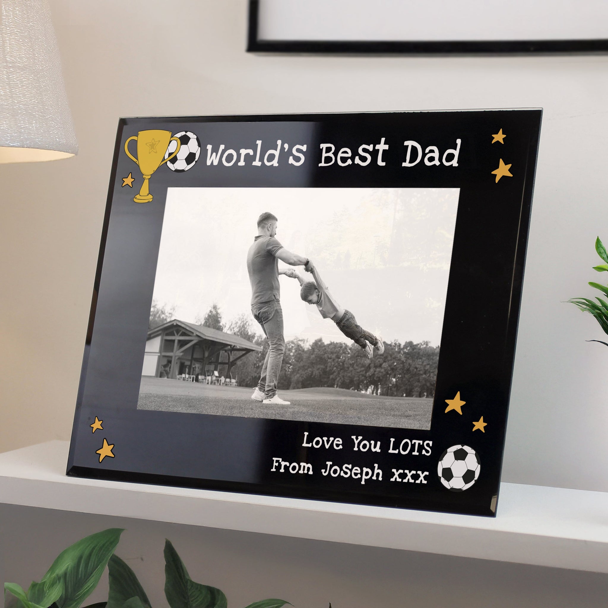 Personalised Simply The Best 5x7 Black Glass Photo Frame: 3 - Photo Frames By Gift Moments