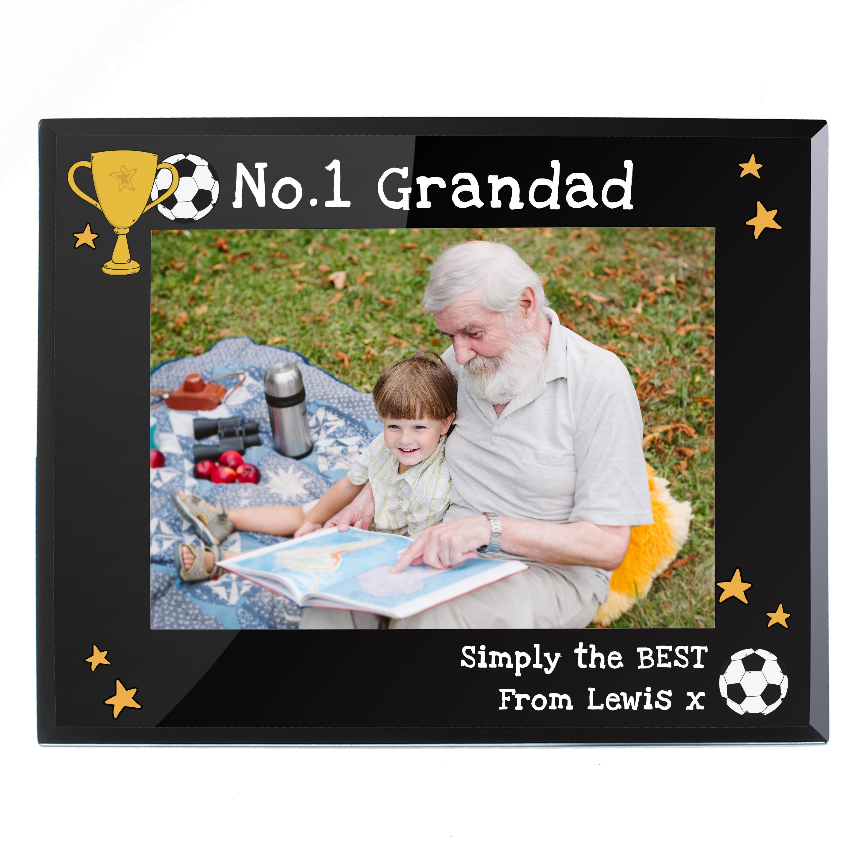 Personalised Simply The Best 5x7 Black Glass Photo Frame - Shop Photo Frames At Gift Moments - 6