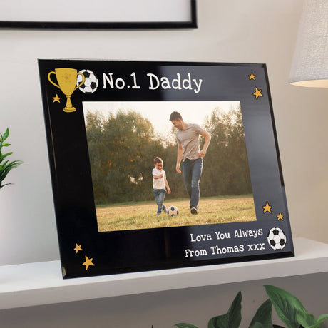 Personalised Simply The Best 5x7 Black Glass Photo Frame: 2 - Photo Frames By Gift Moments
