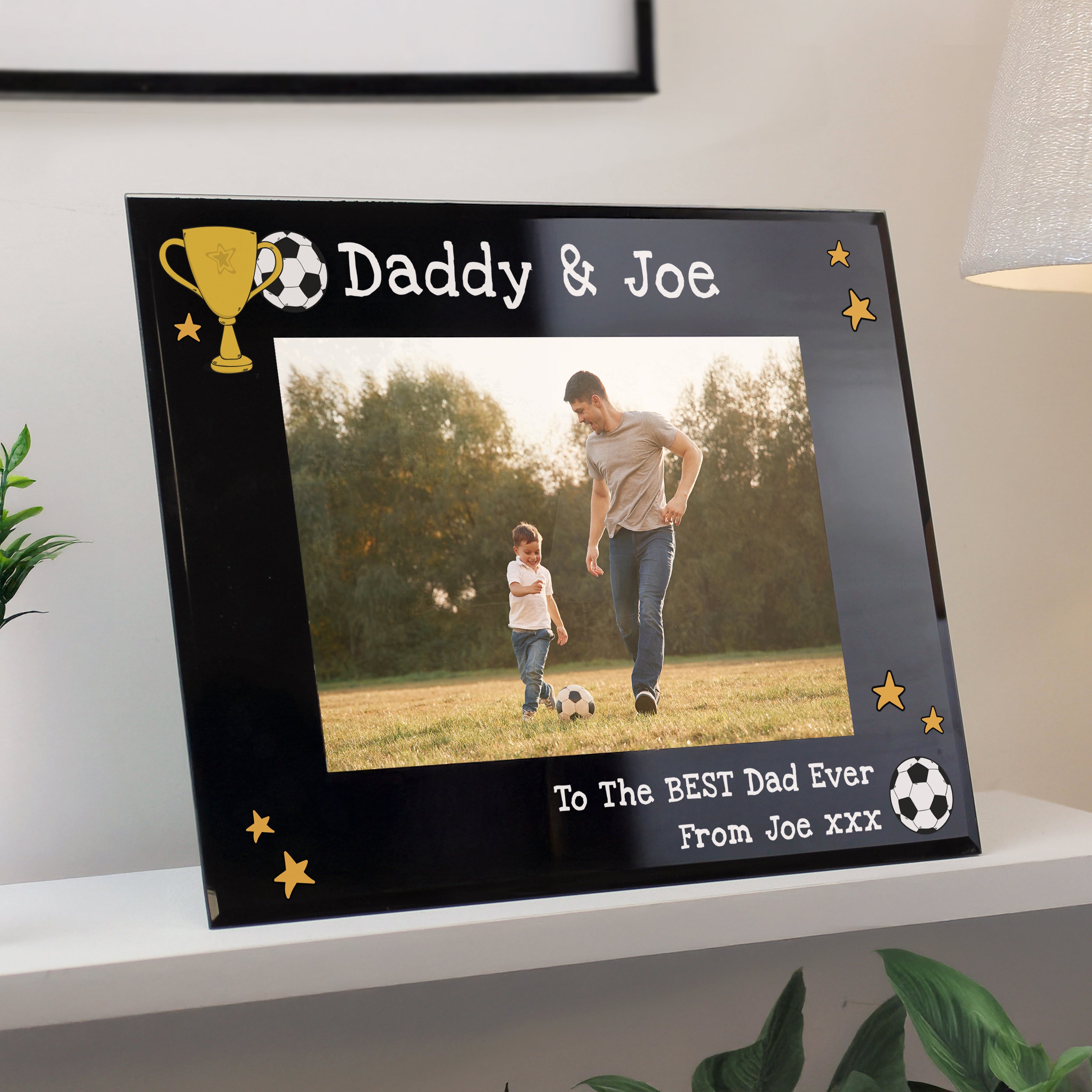 Personalised Simply The Best 5x7 Black Glass Photo Frame - Shop Photo Frames At Gift Moments - 5