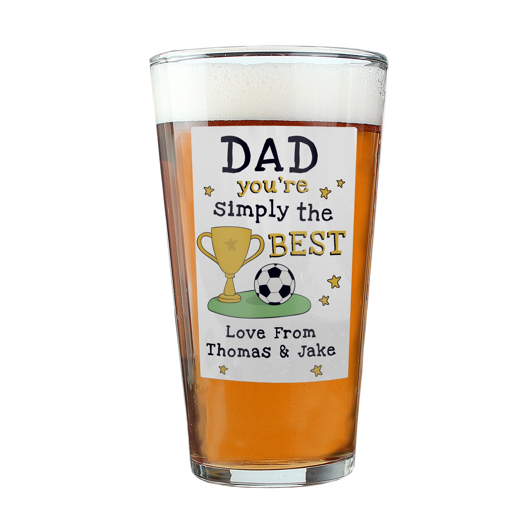 Personalised Simply The Best Beer Glass: 5 - Beer Glasses By Gift Moments