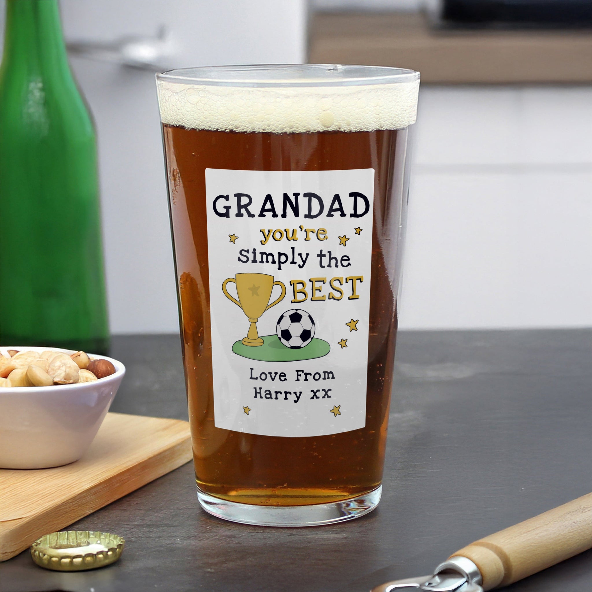 Personalised Simply The Best Beer Glass: 4 - Beer Glasses By Gift Moments