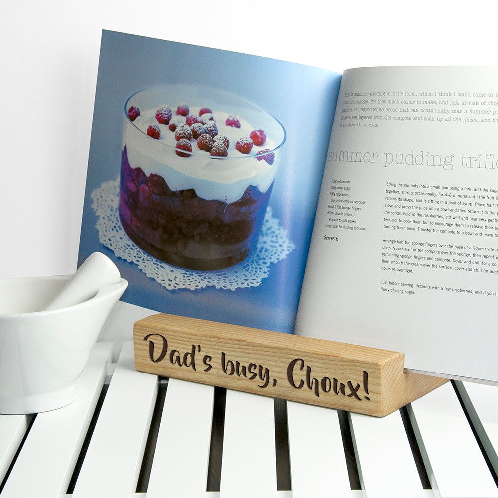 Personalised Single Kitchen Recipe Book or Tablet Holder: 1 Handwriting Tech Accessories By Gift Moments