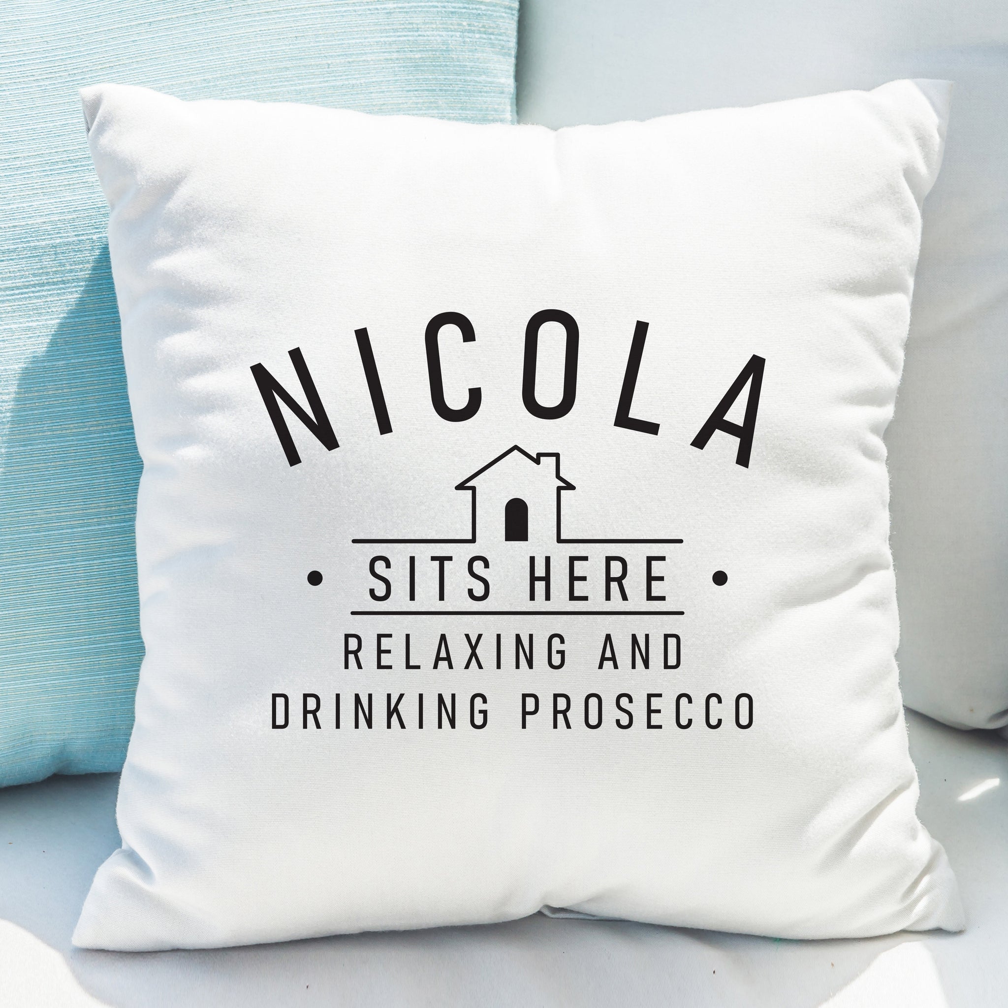 Personalised...Sits Here Cushion: 1 - Cushions By Gift Moments