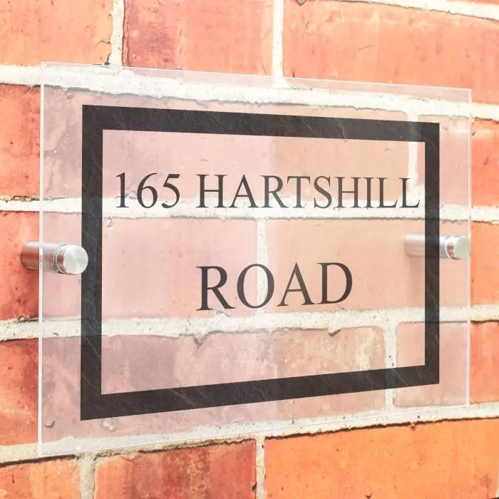 Personalised Slate Effect Acrylic House Sign: 1 - House Signs By Gift Moments