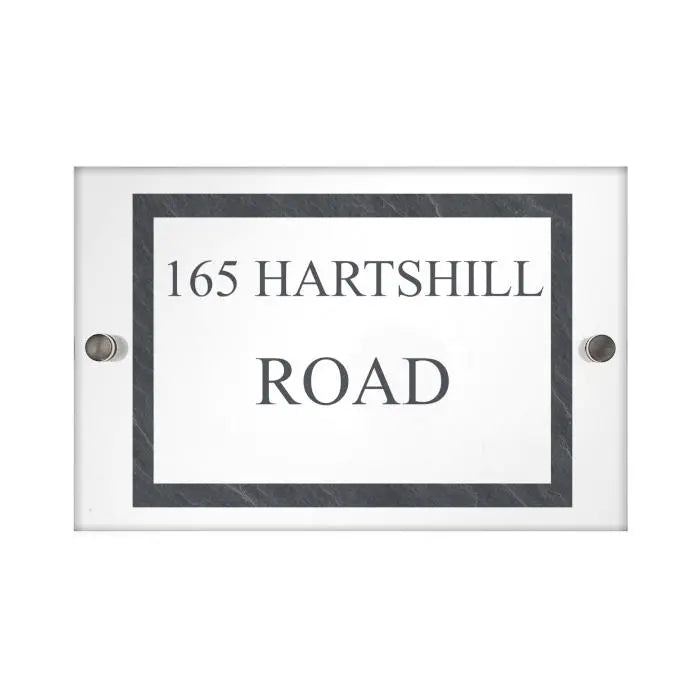 Personalised Slate Effect Acrylic House Sign: 5 - House Signs By Gift Moments