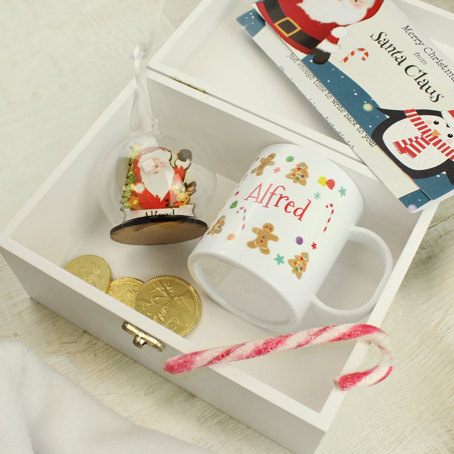 Personalised Small White Christmas Eve Box: 6 - Keepsake Boxes By Gift Moments