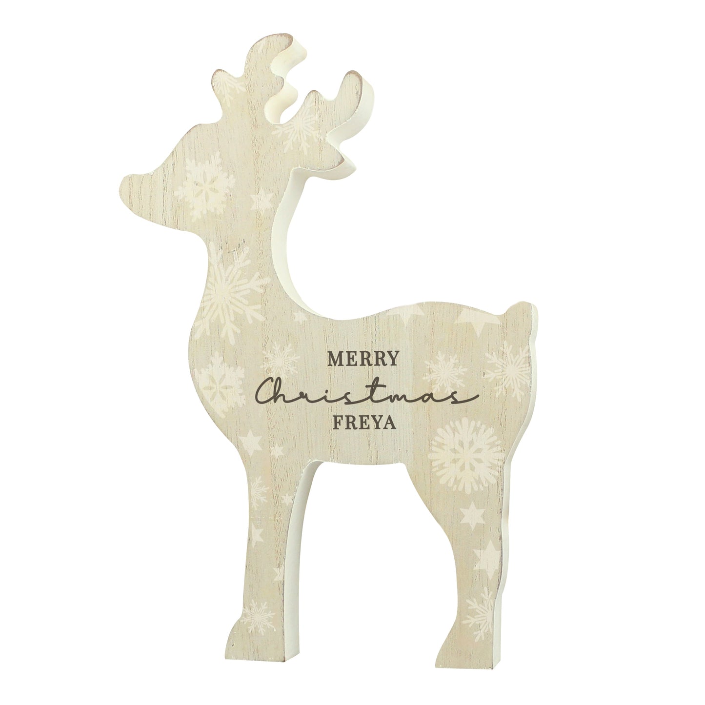 Personalised Snowflake Reindeer Ornament: 4 - Christmas Decorations By Gift Moments
