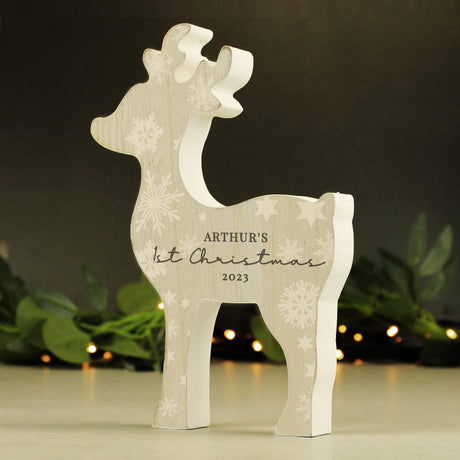 Personalised Snowflake Reindeer Ornament: 6 - Christmas Decorations By Gift Moments