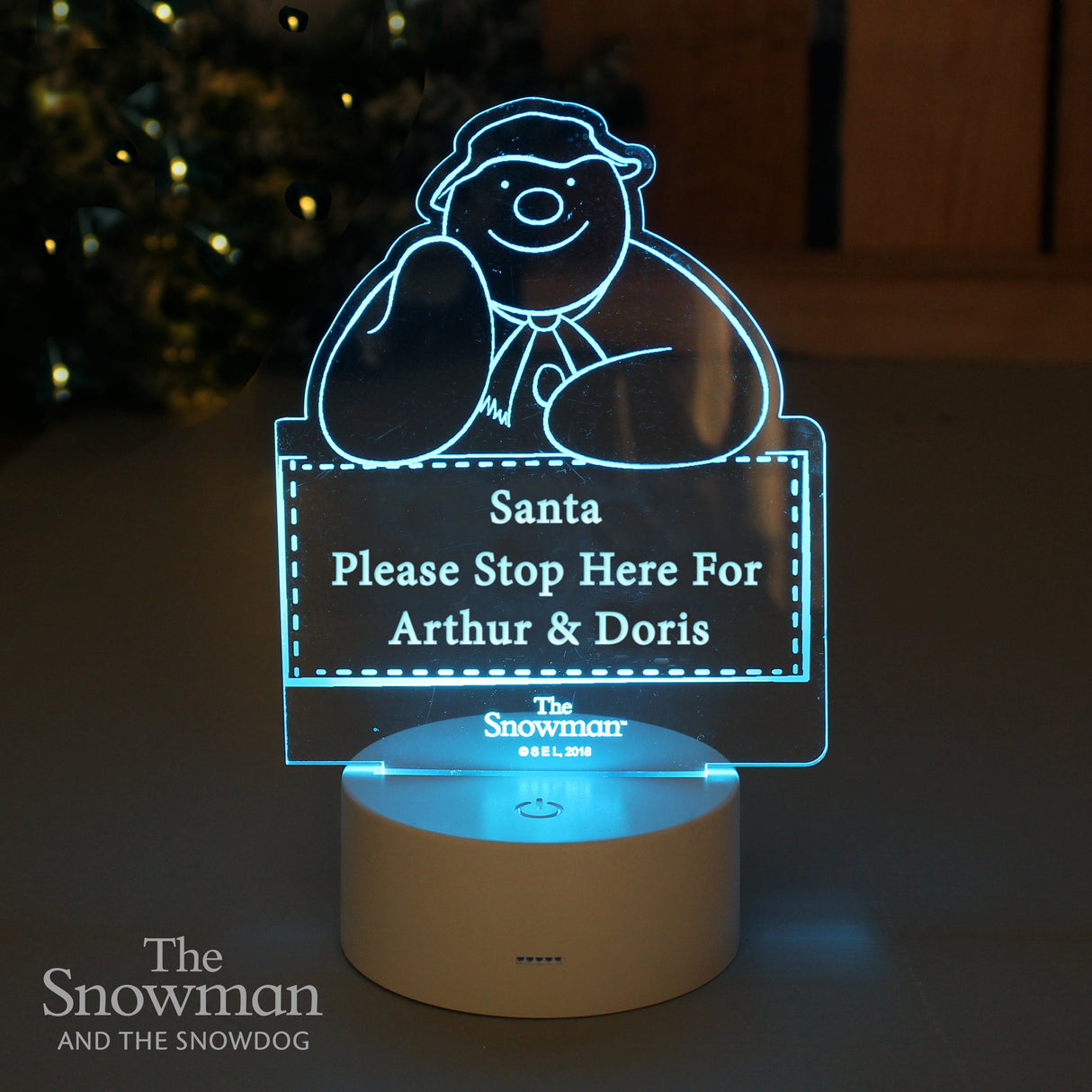 Personalised Snowman LED Night Light: 1 - LED Lighting By The Snowman