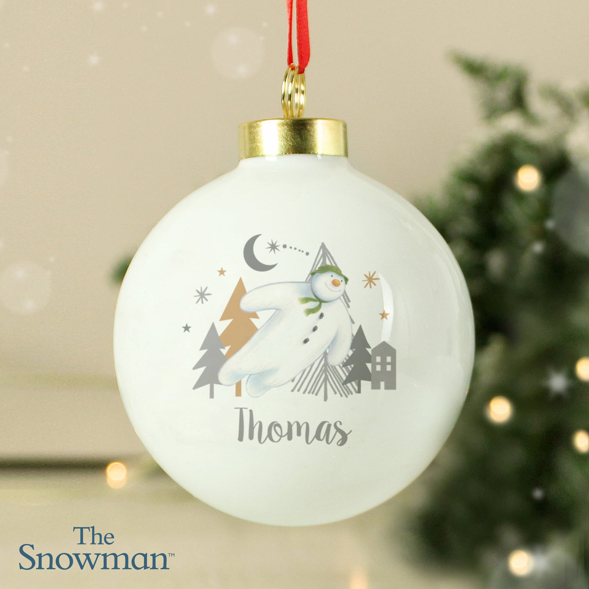 Personalised The Snowman Magical Adventure Bauble: 3 - Christmas Baubles By The Snowman