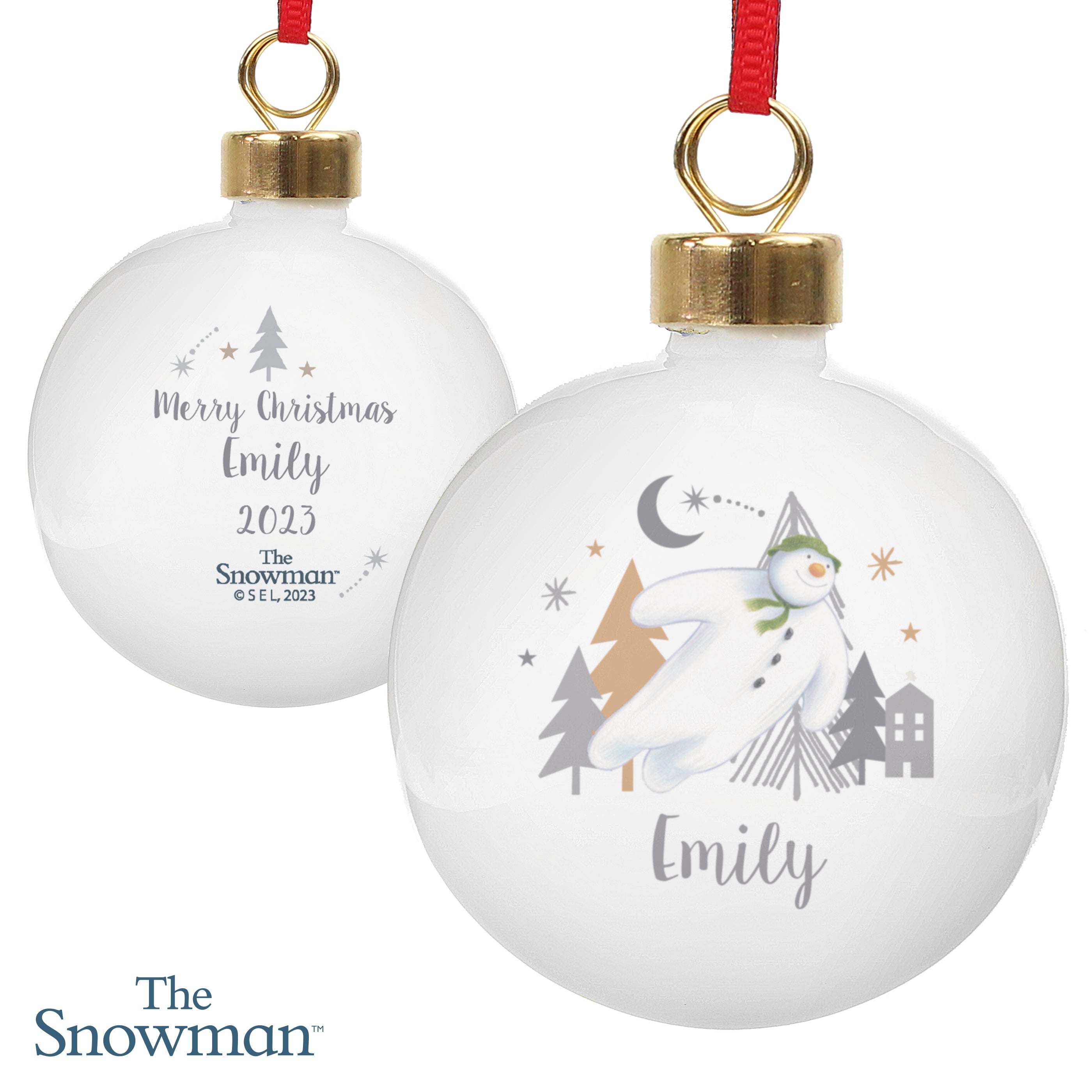 Personalised The Snowman Magical Adventure Bauble - Shop Christmas Baubles At Gift Moments - 5