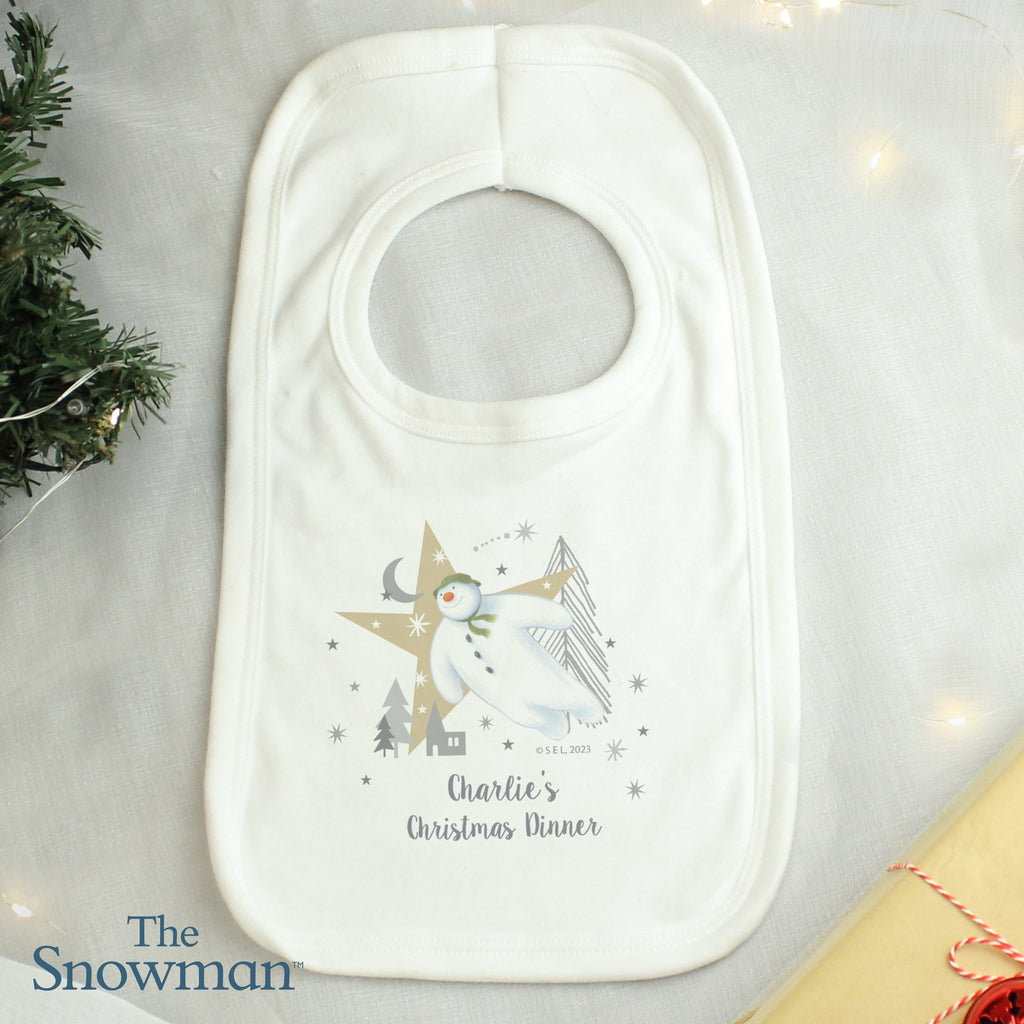 Personalised The Snowman Magical Adventure Bib - Shop Baby Clothing At Gift Moments - 2