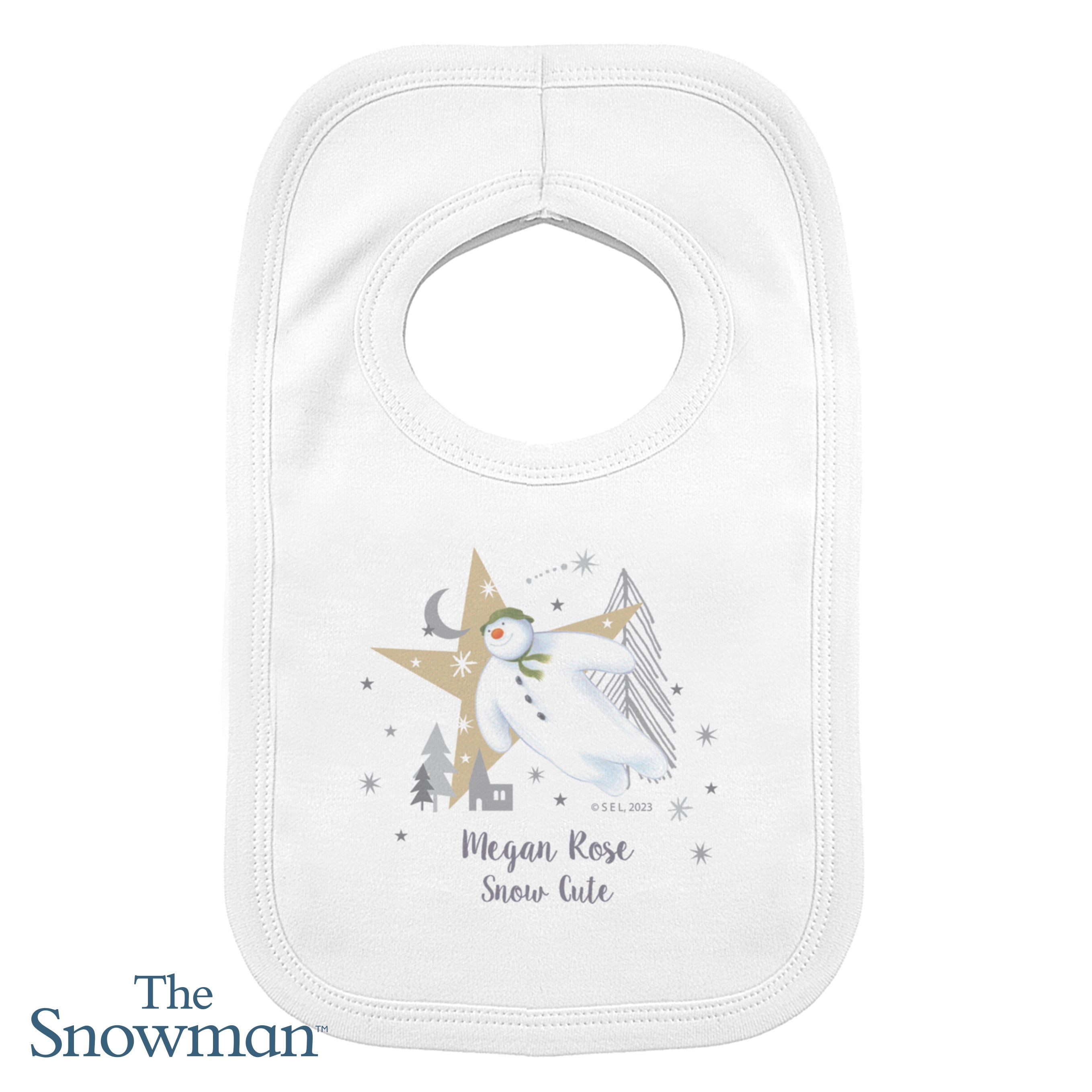 Personalised The Snowman Magical Adventure Bib - Shop Baby Clothing At Gift Moments - 4