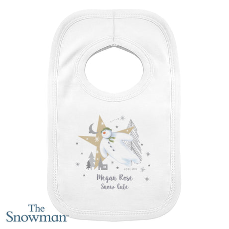 Personalised The Snowman Magical Adventure Bib: 4 - Baby Clothing By The Snowman