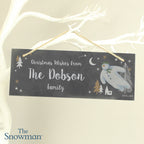 Personalised The Snowman Magical Adventure Hanging Slate Plaque - Shop Signs & Plaques At Gift Moments - 2
