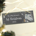 Personalised The Snowman Magical Adventure Hanging Slate Plaque - Shop Signs & Plaques At Gift Moments - 3