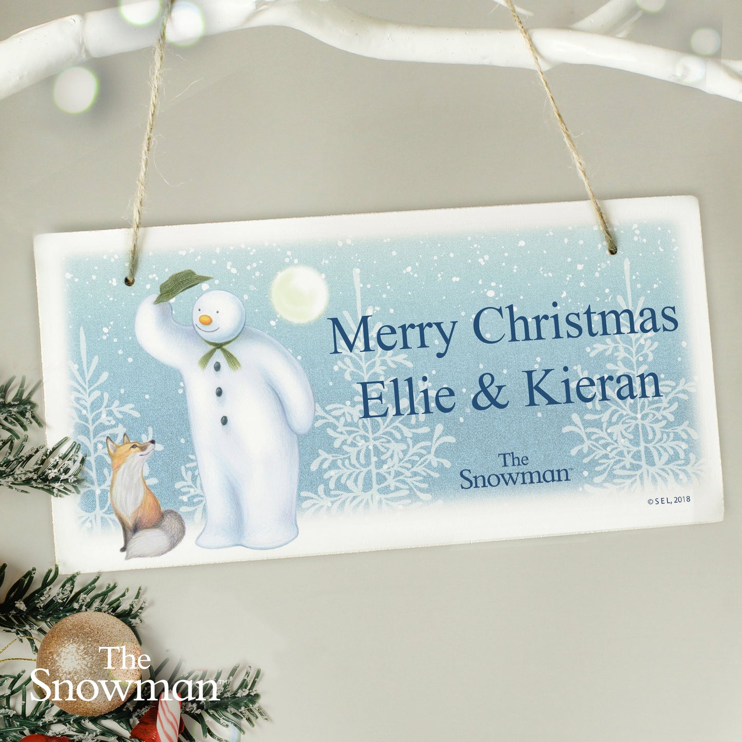 Personalised The Snowman Snow Wonder Wooden Sign: 1 - Signs & Plaques By The Snowman