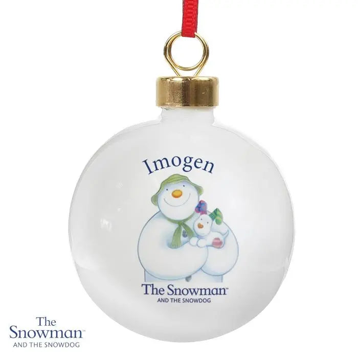 Personalised The Snowman and the Snowdog Bauble: 4 - Christmas Baubles By The Snowman