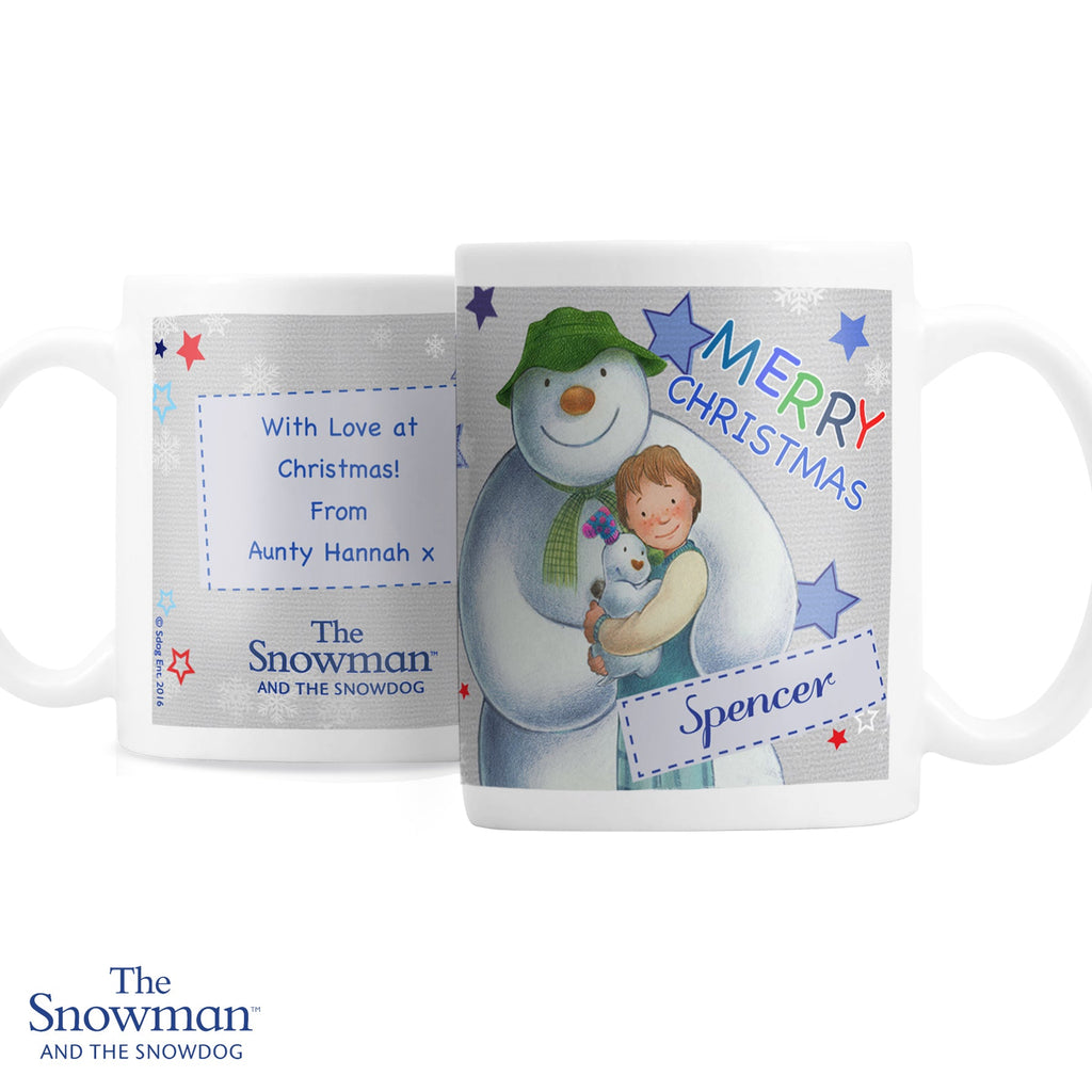 Personalised The Snowman and the Snowdog Blue Mug - Shop Mugs At Gift Moments - 5