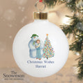 Personalised The Snowman and the Snowdog Friends Bauble - Shop Christmas Baubles At Gift Moments - 1