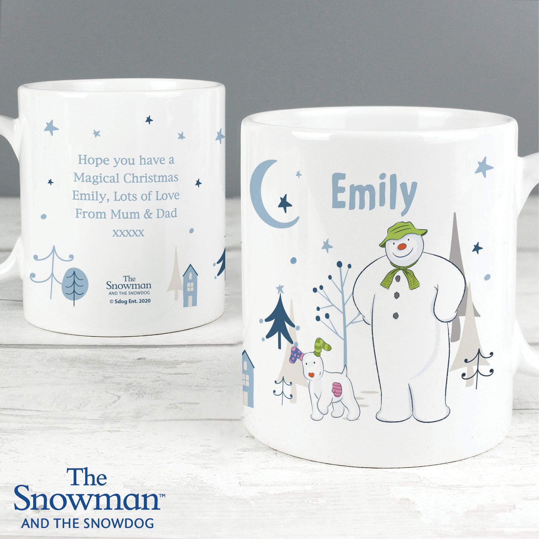 Personalised The Snowman and the Snowdog Mug - Shop Mugs At Gift Moments - 1