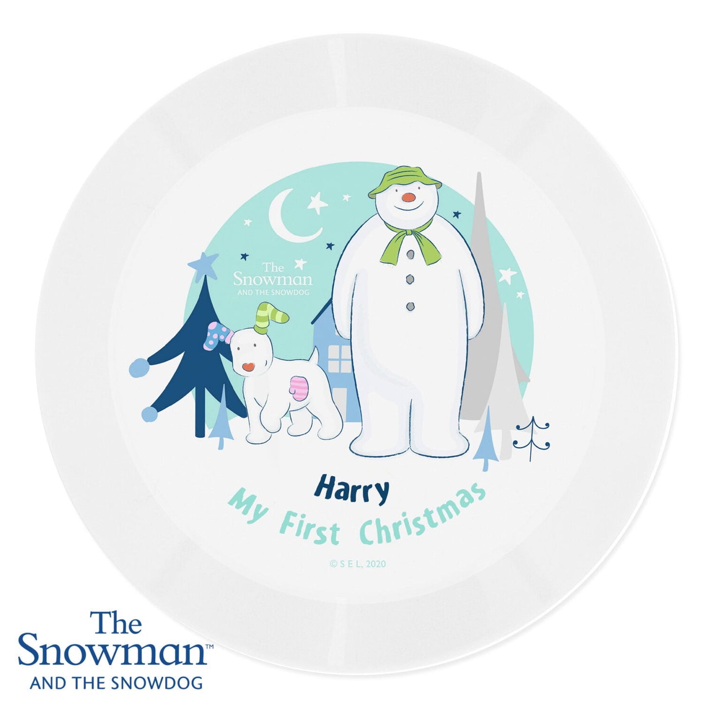 Personalised The Snowman and the Snowdog Plastic Plate: 2 - Tableware By The Snowman
