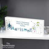 Personalised The Snowman and the Snowdog Wooden Block Sign: 2 - Christmas Decorations By The Snowman