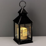Personalised Soft Watercolour Rustic Black Lantern: 2 - LED Lighting By Gift Moments