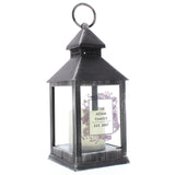 Personalised Soft Watercolour Rustic Black Lantern: 4 - LED Lighting By Gift Moments