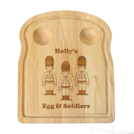 Personalised Soldiers Egg & Toast Board: 2 - Egg Cups By Gift Moments