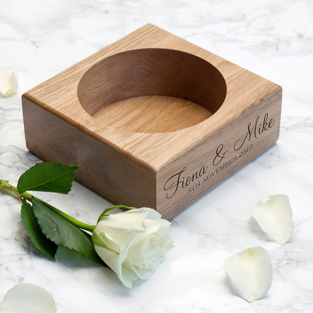 Personalised Solid Oak Champagne Holder: 3 - Barware By Gift Moments