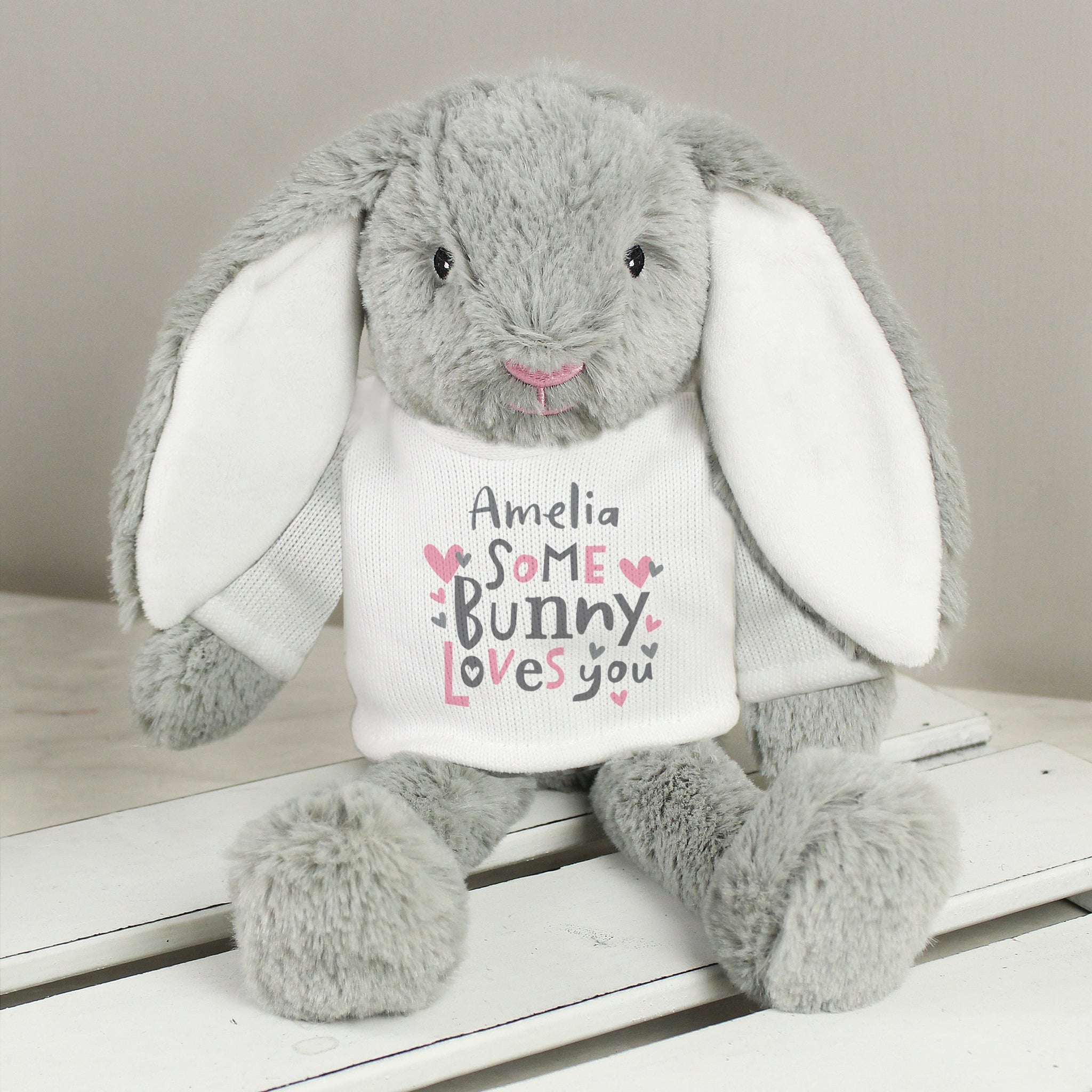 Personalised Some Bunny Loves You Bunny Rabbit: 1 - Teddy Bears & Soft Toys By Gift Moments
