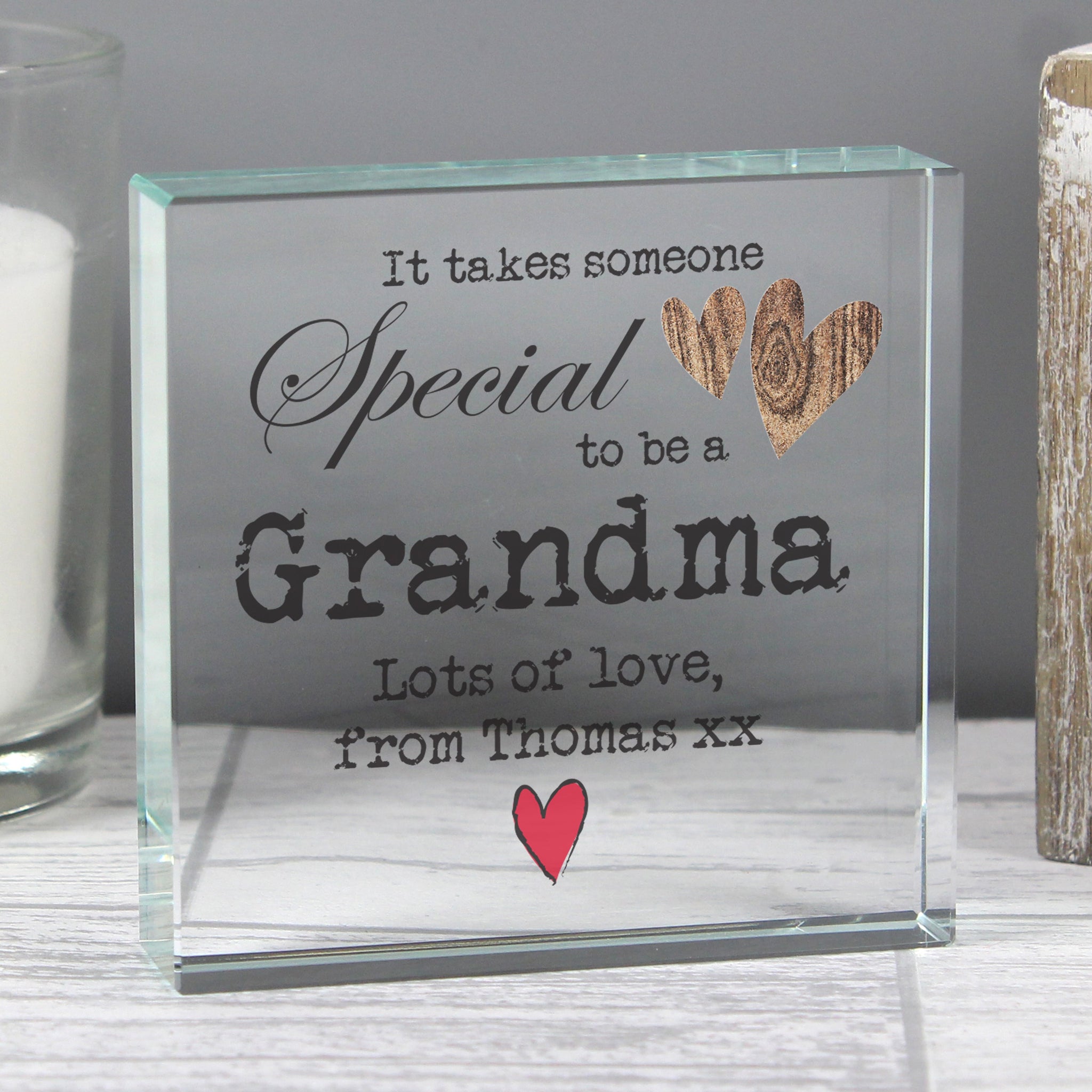 Personalised Someone Special Crystal Token: 3 - Crystal Tokens By Gift Moments