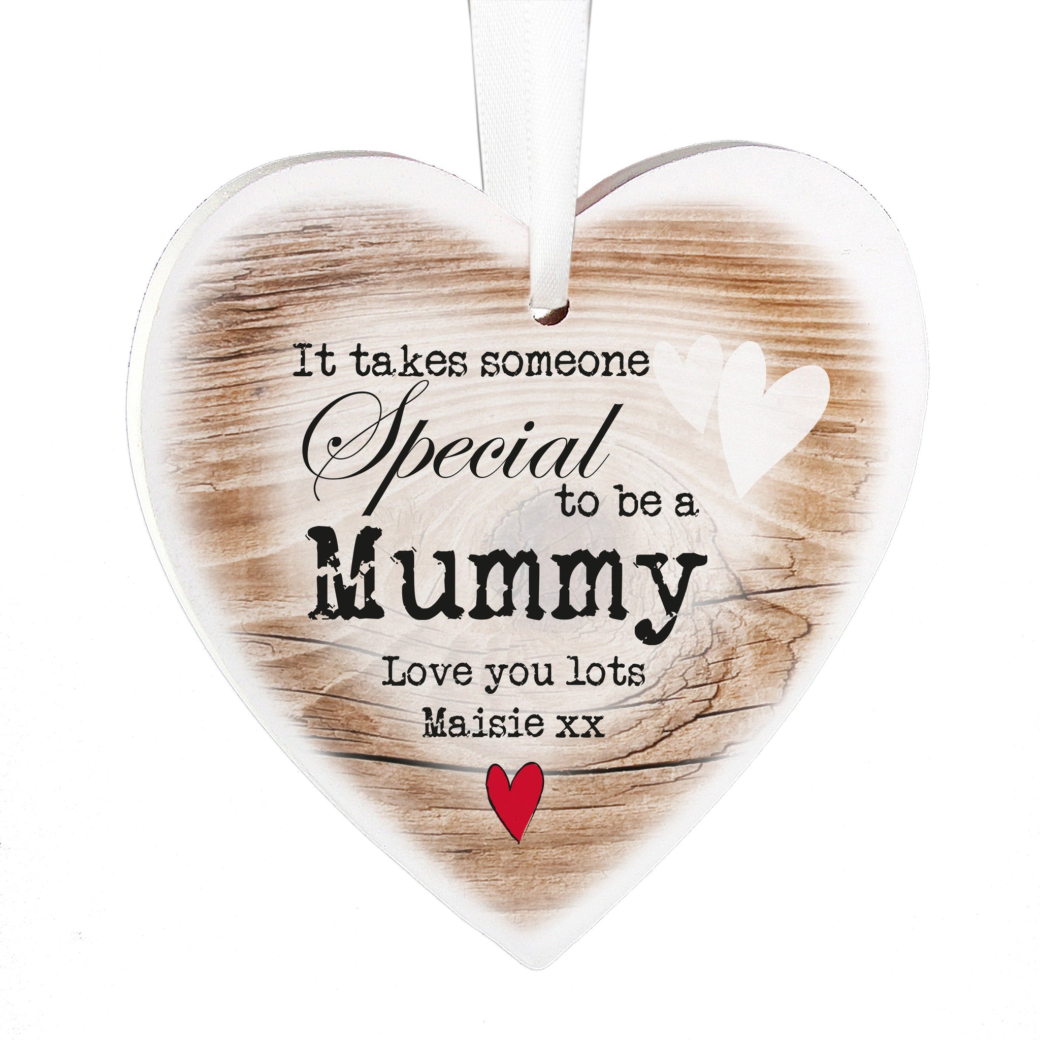 Personalised Someone Special Wooden Heart Shaped Decoration: 5 - Decorations By Gift Moments