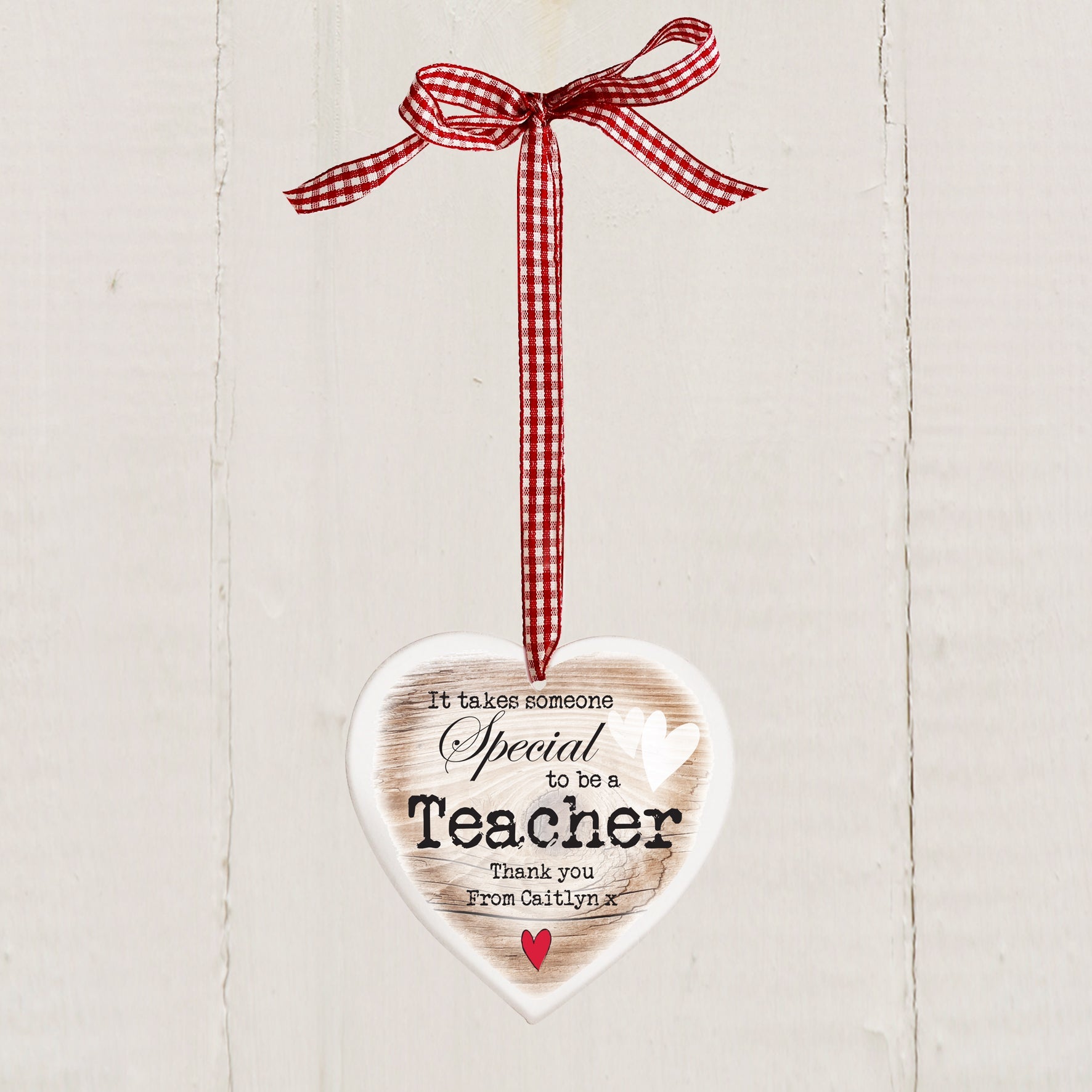 Personalised Someone Special Wooden Heart Shaped Decoration: 8 - Decorations By Gift Moments