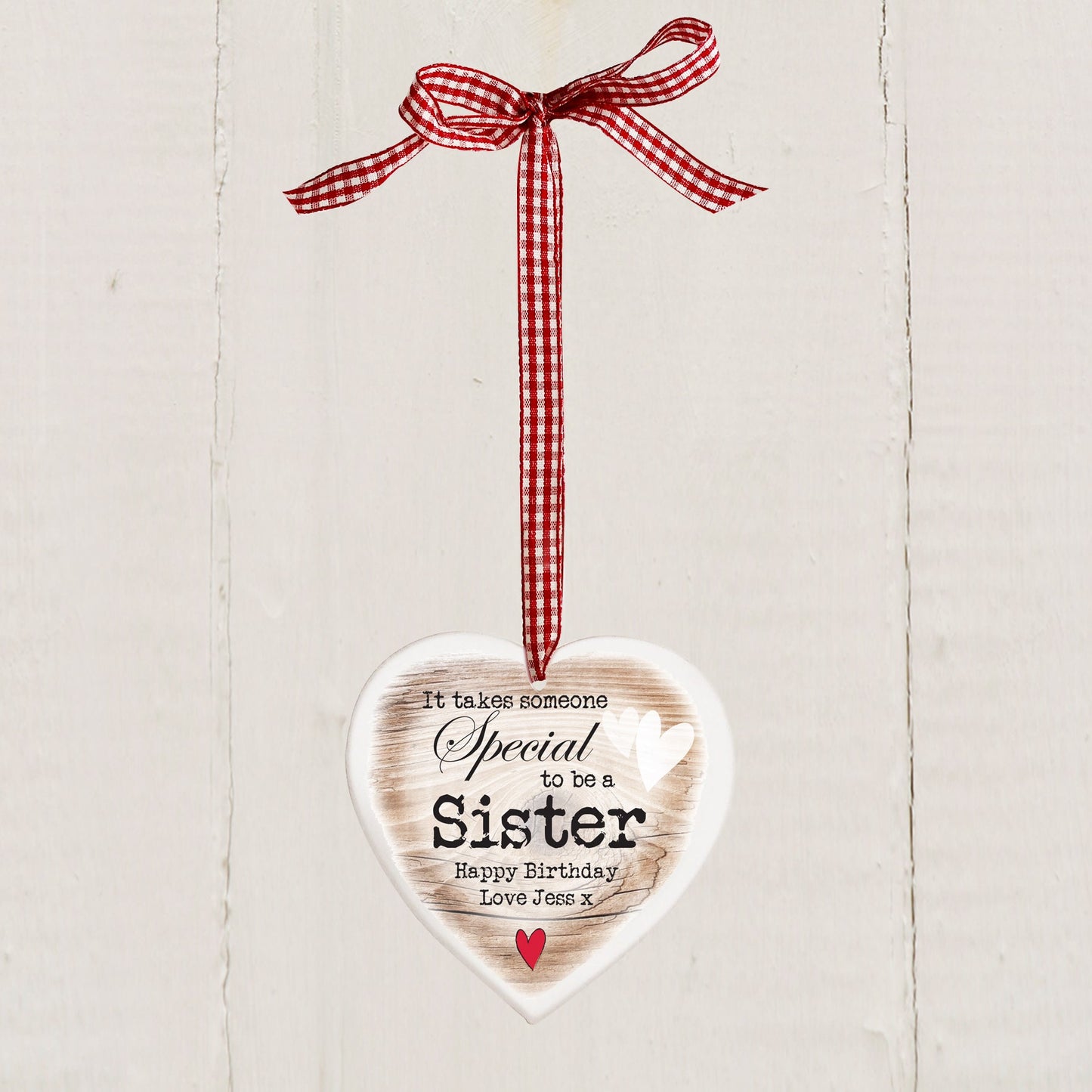 Personalised Someone Special Wooden Heart Shaped Decoration: 6 - Decorations By Gift Moments