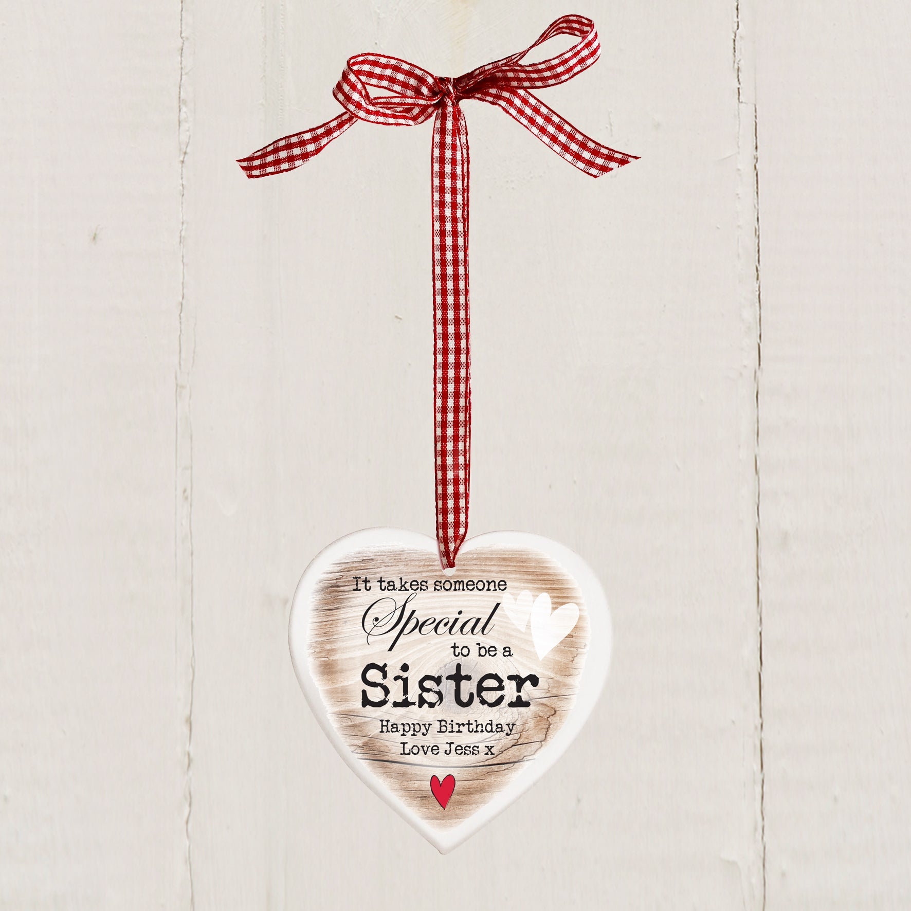 Personalised Someone Special Wooden Heart Shaped Decoration: 6 - Decorations By Gift Moments