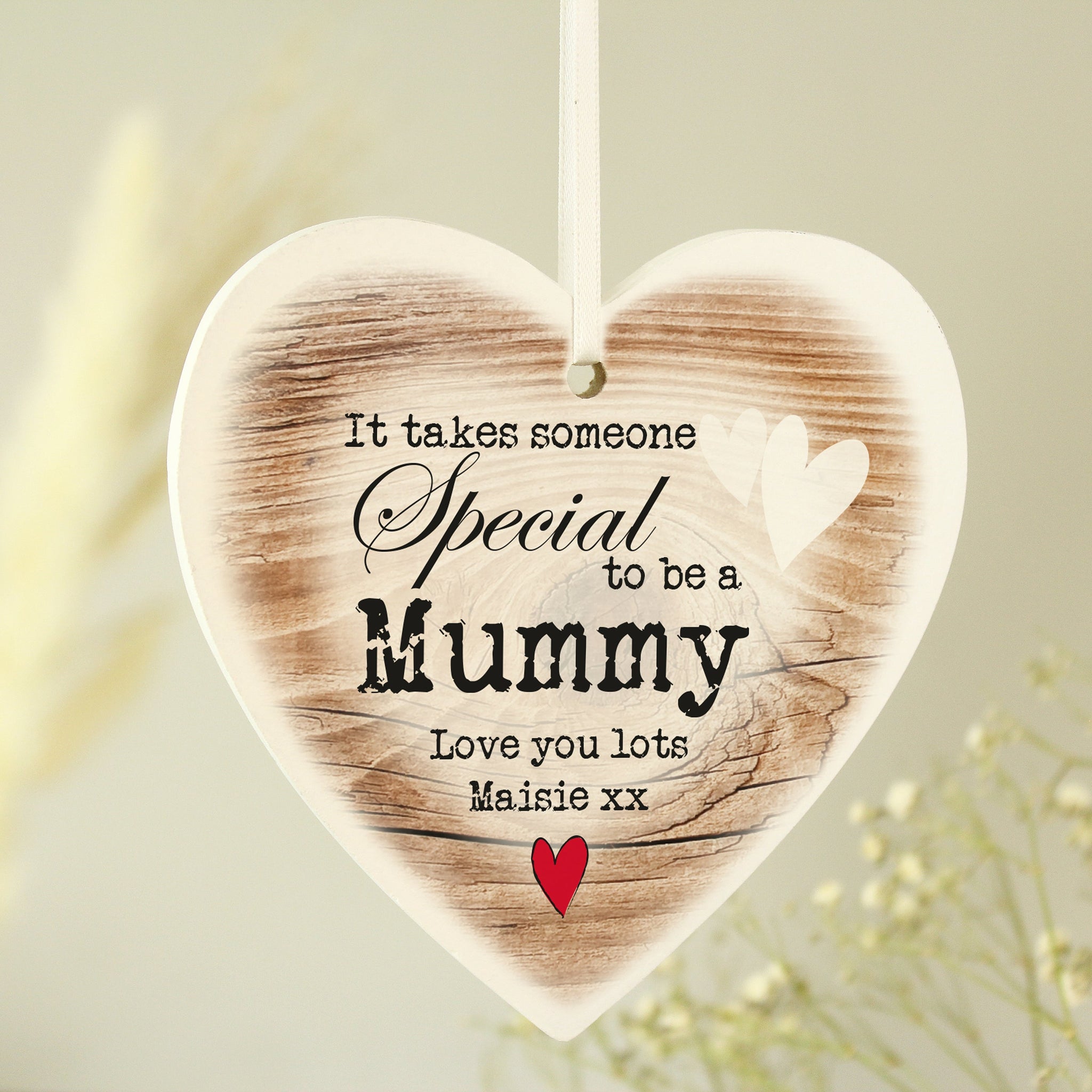Personalised Someone Special Wooden Heart Shaped Decoration: 1 - Decorations By Gift Moments
