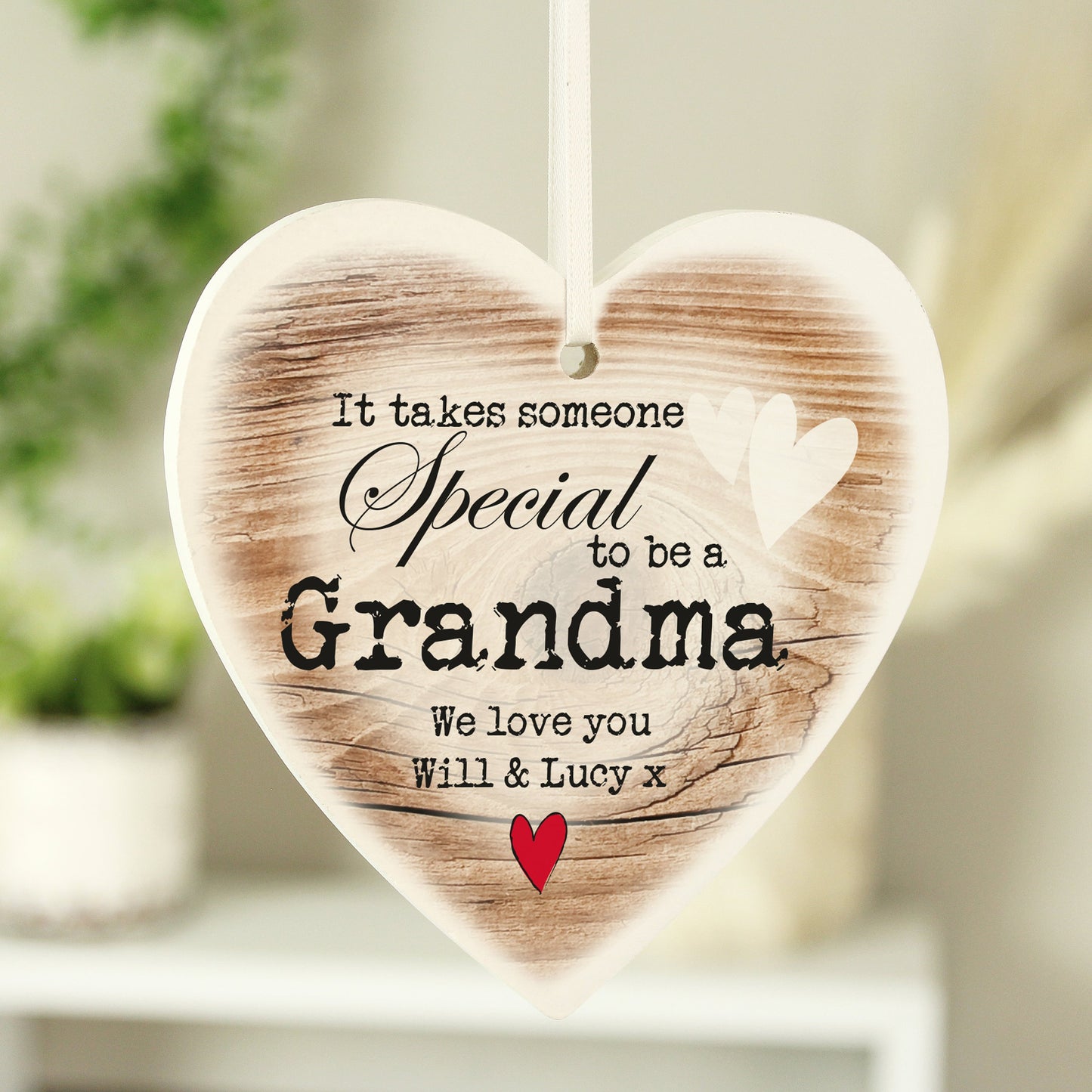 Personalised Someone Special Wooden Heart Shaped Decoration: 2 - Decorations By Gift Moments