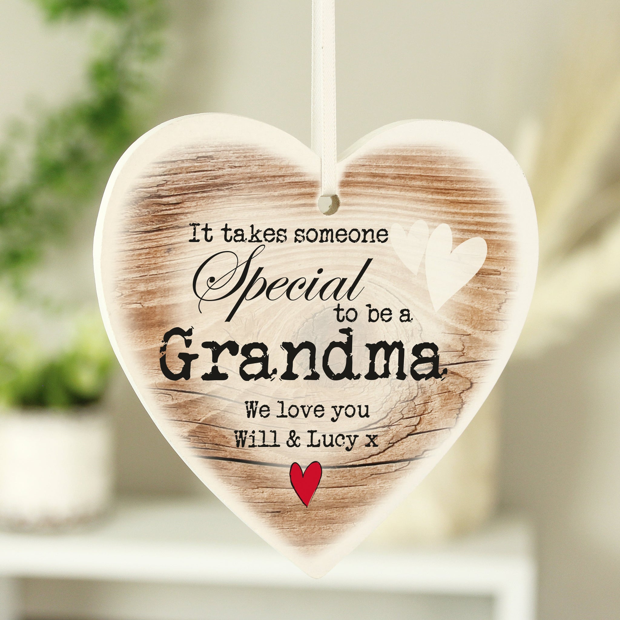 Personalised Someone Special Wooden Heart Shaped Decoration: 2 - Decorations By Gift Moments