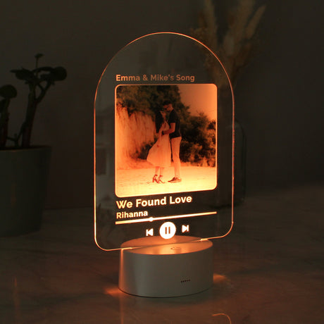 Personalised Our Song Photo Upload LED Colour Changing Light: 8 Lighting By Gift Moments