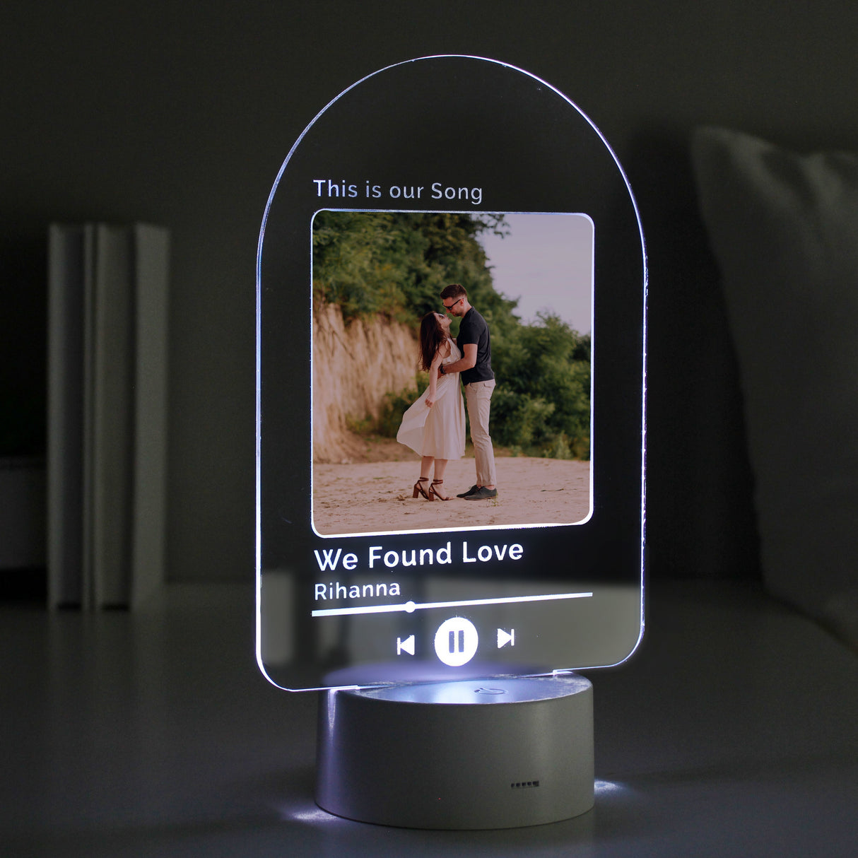 Personalised Our Song Photo Upload LED Colour Changing Light: 1 Lighting By Gift Moments