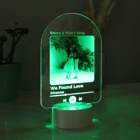Personalised Our Song Photo Upload LED Colour Changing Light: 7 Lighting By Gift Moments