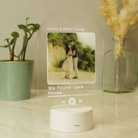 Personalised Our Song Photo Upload LED Colour Changing Light: 2 Lighting By Gift Moments