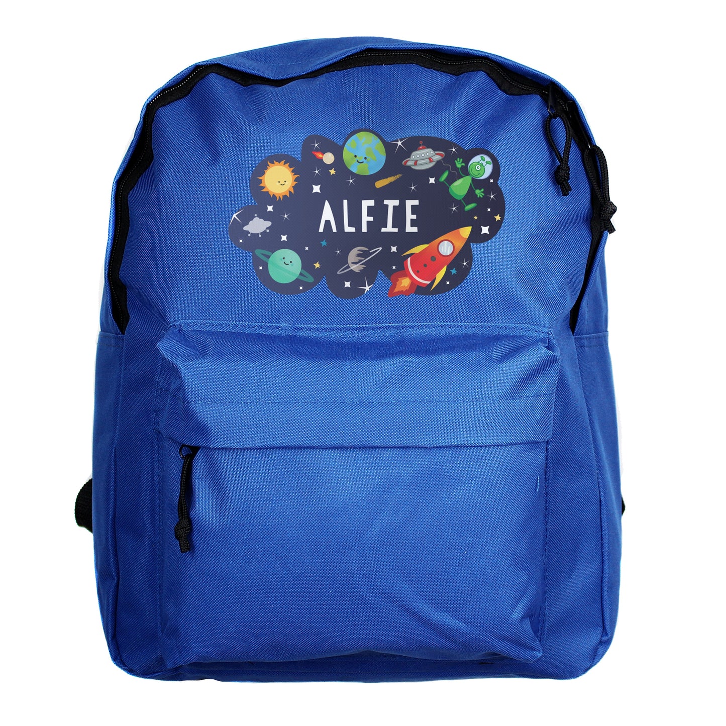 Personalised Space Blue Backpack: 5 - Kids Bags By Gift Moments