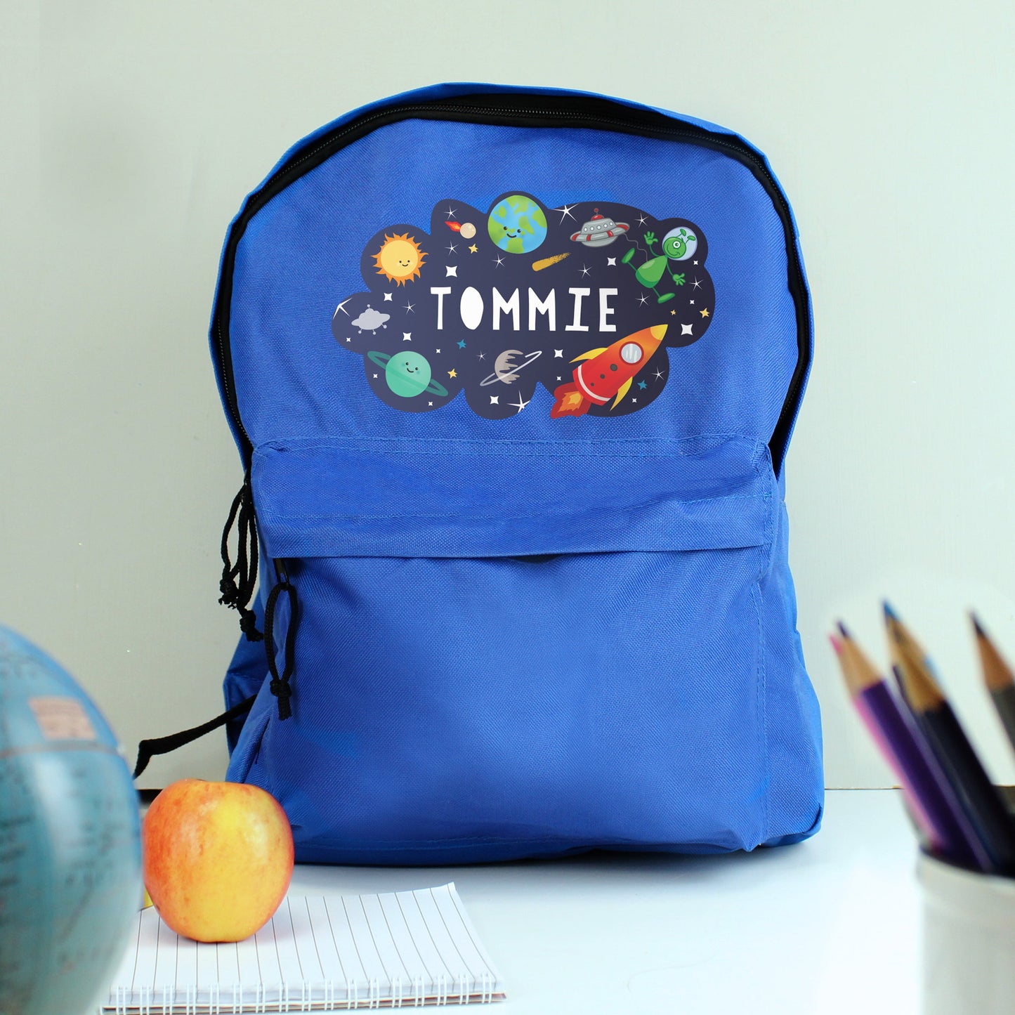 Personalised Space Blue Backpack: 1 - Kids Bags By Gift Moments